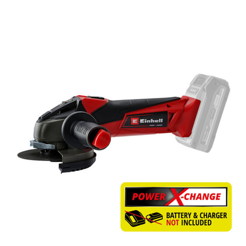 Einhell Power X-Change Akku-Winkelschleifer TE-AG 18/115 Li-Solo 18V Rot/Schwarz/Grau mit 115mm Scheibendurchmesser - Bild 2