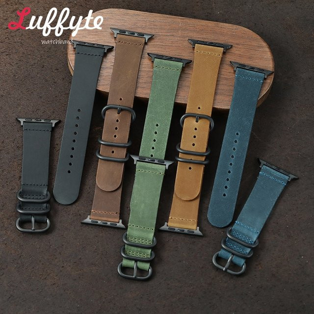 luffyte Uhrenarmband Rindsleder, Vintage, Unisex - Bild 1