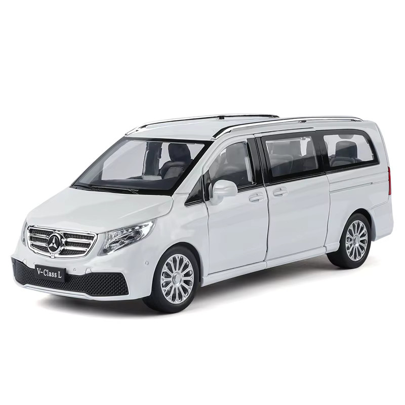 Mercedes Benz V260L, Nutzfahrzeugmodell, 1:24, Metall, Schwarz, Weiß - Bild 2