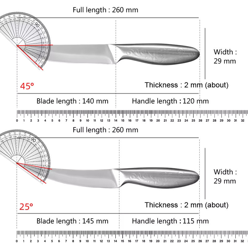 GuanQi Mehrzweck-Küchenmesser aus Edelstahl in Silber als Fleischmesser und Entbeiner - Bild 2