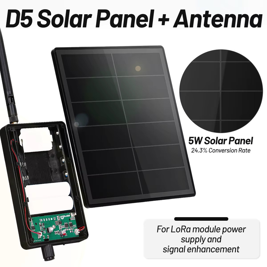 Heltec D5 Solarpanel-Kit 5 V für LoRa32 V3 Meshtastic Meshcore ESP32 in Schwarz - Bild 4