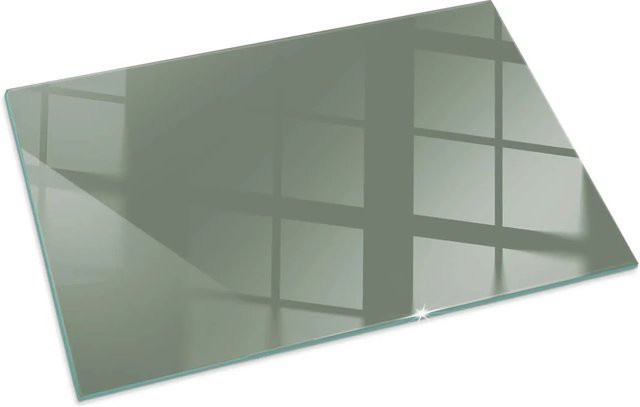 Tulup Funkenschutzplatte aus Glas für Kamin und Öfen, Farbe Grün, B: 100 cm, H: 70 cm - Bild 1