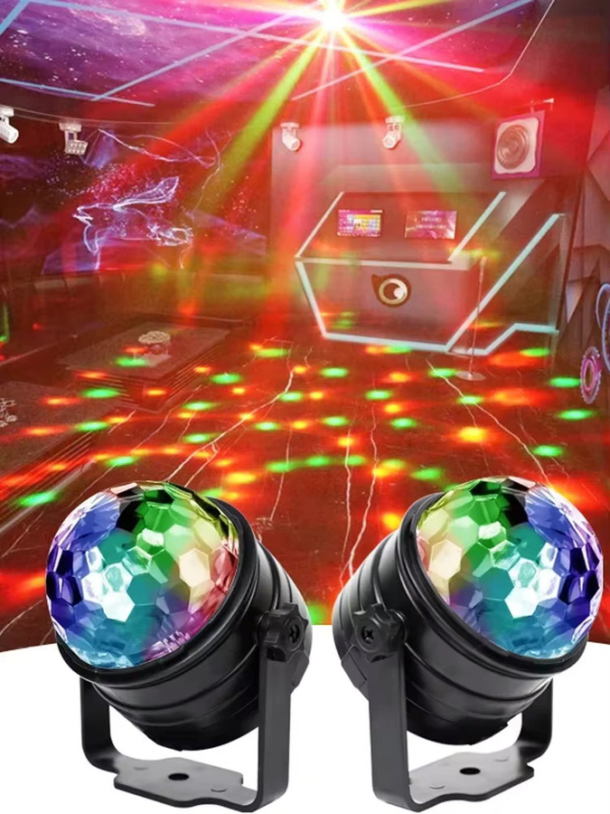 KDULIT RGB LED Discokugel Partybeleuchtung mit Rotationseffekten in Multicolour, B/T/H: 15,5 x 9,7 cm - Bild 7