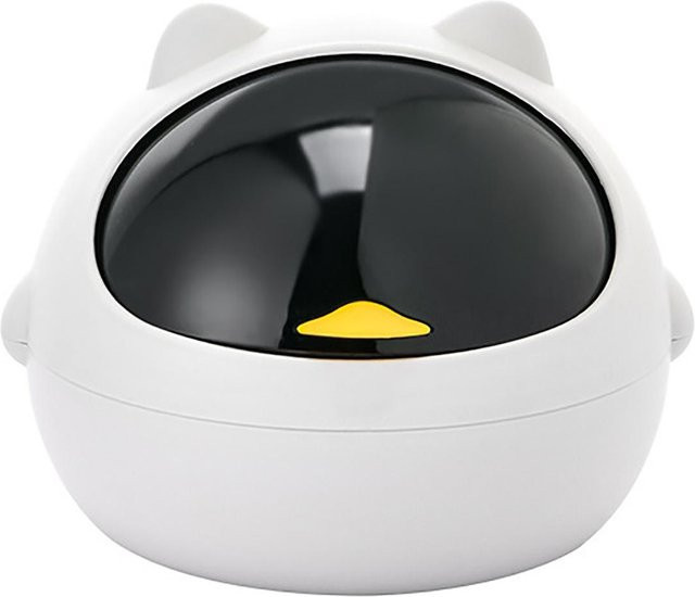 CosyHome Mini-Desktop-Mülleimer mit Deckel aus Kunststoff in Schwarz - Bild 1