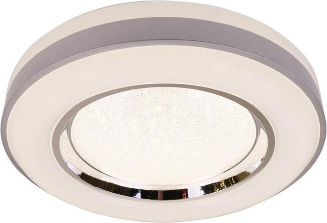 POCOline Deckenleuchte Younes LED mit Fernbedienung in Weiß und Silber aus Metall und Acryl, Durchmesser: 48 cm - Bild 1