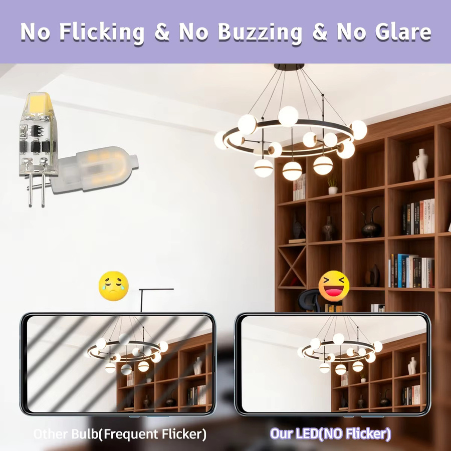 10er Set Gatetop G4 COB LED Ersatz für Halogen 20W, 12V 3W, 3000K Warmweiß, Transparent - Bild 2