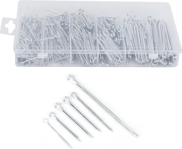TOMTOP JMS 555-teiliges Splintstift-Sortiment-Kit aus verzinktem Stahl in Silber - Bild 1