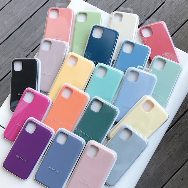 Apple Flüssigsilikonhülle Soft Cover Coque für iPhone in Weiß - Bild 1