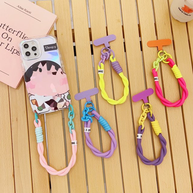 ZHANZHI Universal Handy Lanyard Handgelenk Strap aus gewebtem Material in Purple und Multicolour - Bild 1