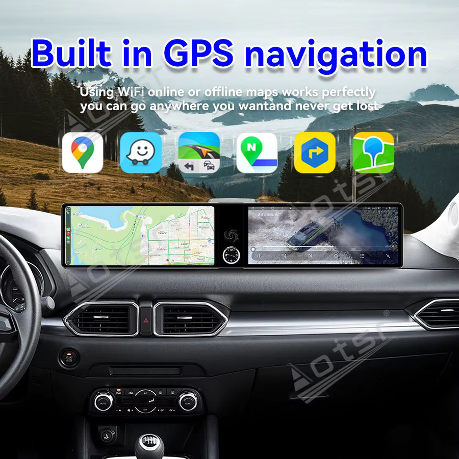 Aotsr Multimedia Autoradio mit 12,3 Zoll Display für Mazda CX-5 (2017-2025) inklusive Dual Qualcomm CarPlay, Android Auto und GPS Navigation, Schwarz - Bild 4
