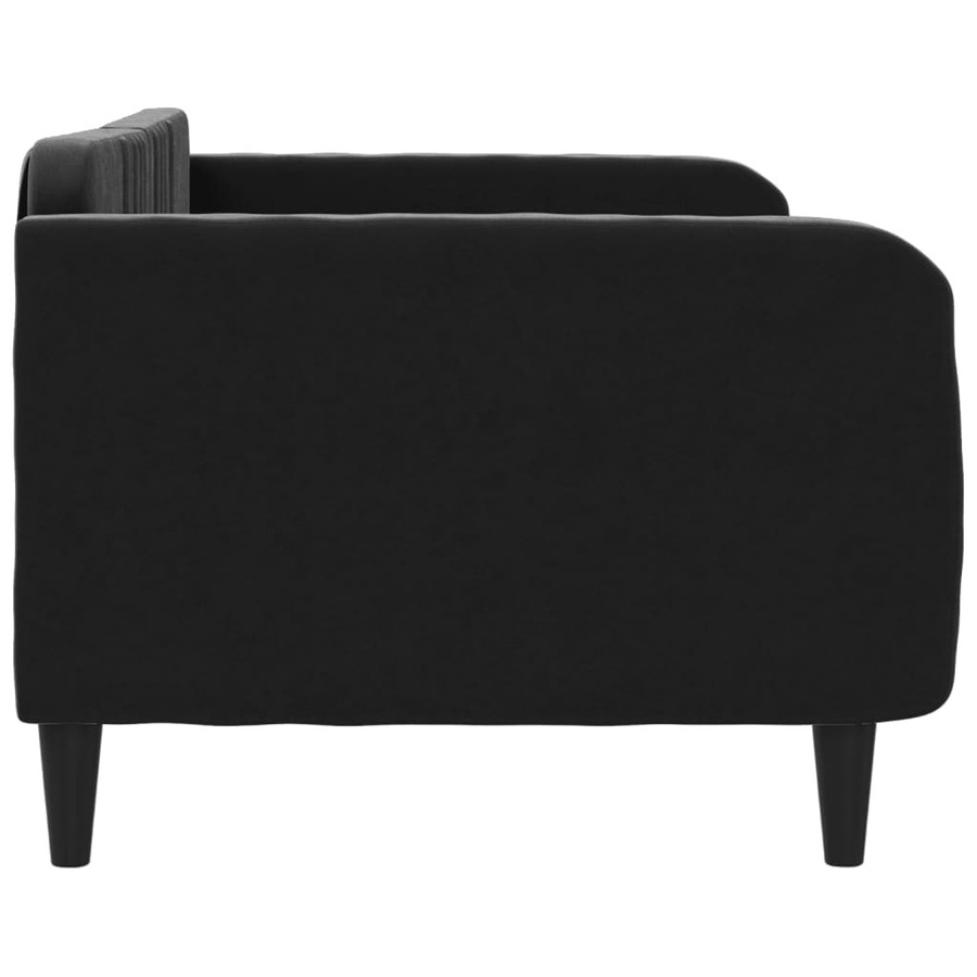 vidaXL Schlafsofa mit Schlaffunktion in Schwarz mit Samtbezug und Armlehnen B/T/H: 100 x 200 cm - Bild 5