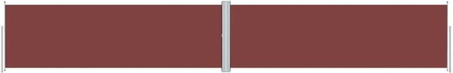 vidaXL Ausziehbare Seitenmarkise in Braun aus Polyester mit PU-Beschichtung, Höhe: 160 cm, Breite: 1000 cm - Bild 1