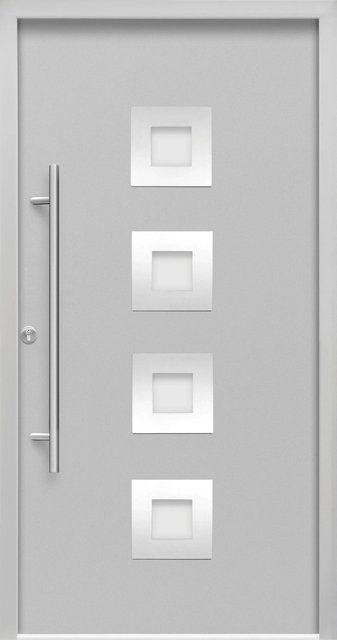 Splendoor Haustür Thermospace Wien Prime in Grau mit Glaseinsatz, Anschlag Links, B: 110 cm, H: 210 cm - Bild 1