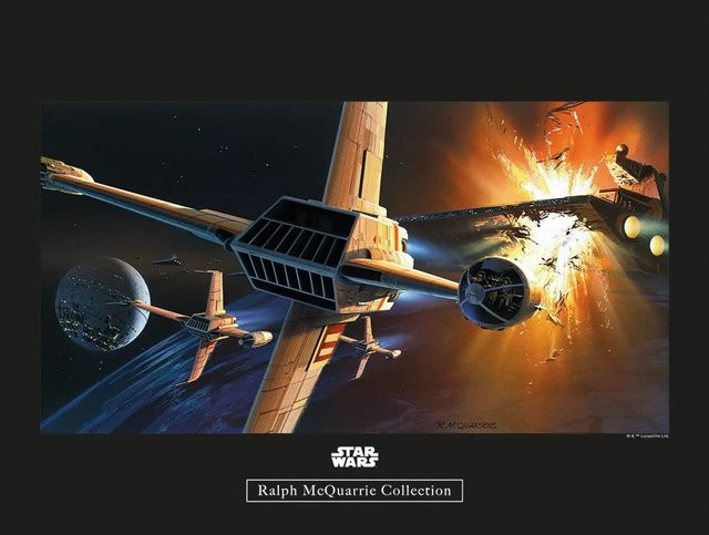 Komar Wandbild Star Wars Orbit War, Multicolor, B: 40 cm, H: 30 cm - Bild 1