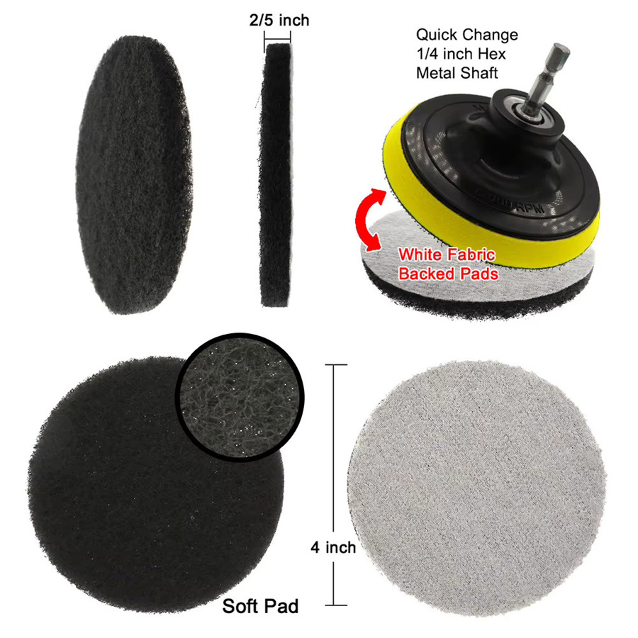 VIBRATITE Reinigungstücher Schleifpads 5 Stück, 4 Zoll, Körnung 240-3000, Blau, Durchmesser: 10,16 cm - Bild 2