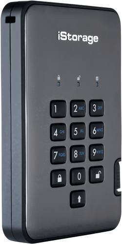 IStorage diskAshur PRO 2 Externe SSD 1TB USB 3.2 Gen 2 USB-C Schwarz - Bild 1