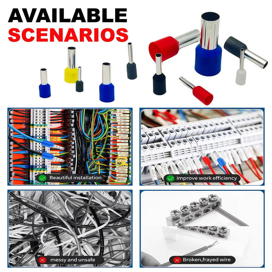 TEMINUO Drahtklemmen Set mit 9 Spezifikationen in verschiedenen Farben, Kabelschuhverbinder für 22-6AWG und 0,5-16 mm² - Bild 4