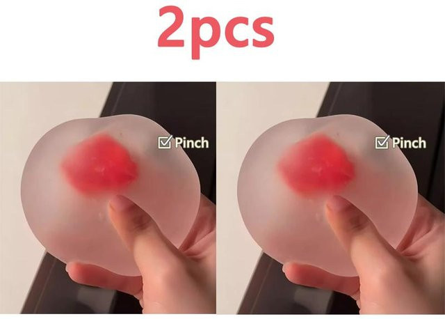 Fashnics Erdbeer Mochi Squishy, Knetspielzeug, Stressball, Fidgets Spielzeug - Bild 1