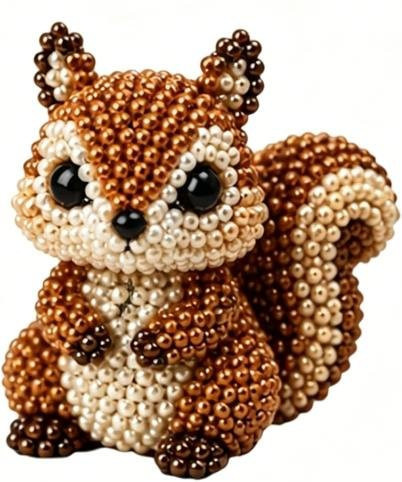 LydiaBlack DIY Tier-Perlen-Set, Tier-Bastelset, Squirrel, Kunststoff - Bild 1
