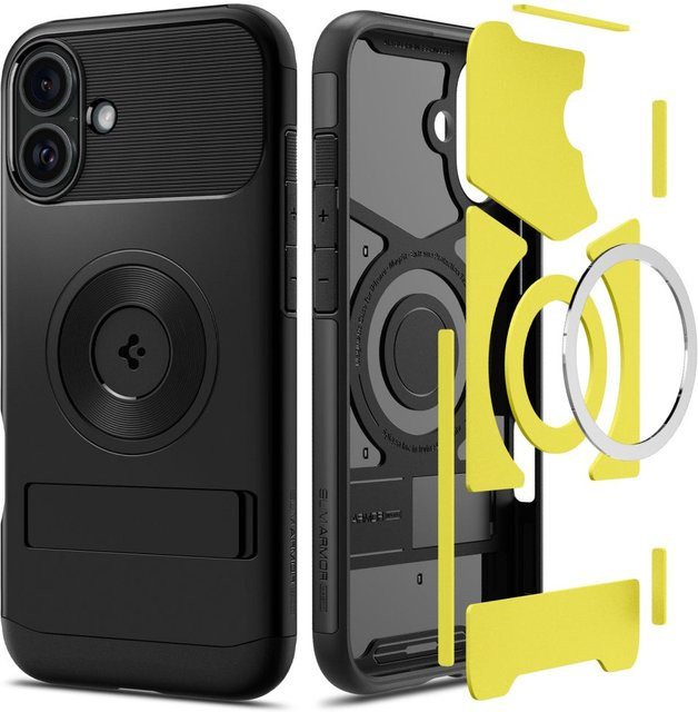 Spigen Slim Armor MagSafe Schutzhülle für Apple iPhone 16 in Schwarz - Bild 1