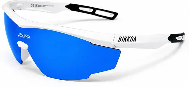 Bikkoa Derix Sportbrille, Wrap, Vollrand, TR90, blau, weiß, Unisex - Bild 1