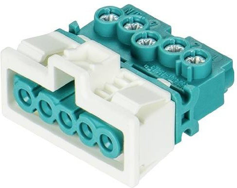 Wieland Electric 91.951.9653.0 Geräteanschluss in Türkis und Weiß - Bild 1