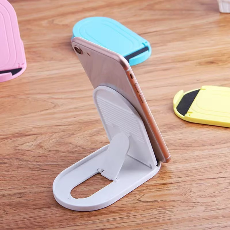 2er-Set faltbarer Desktop-Handyhalter aus Kunststoff in Grau für iPhone und Huawei - Bild 4