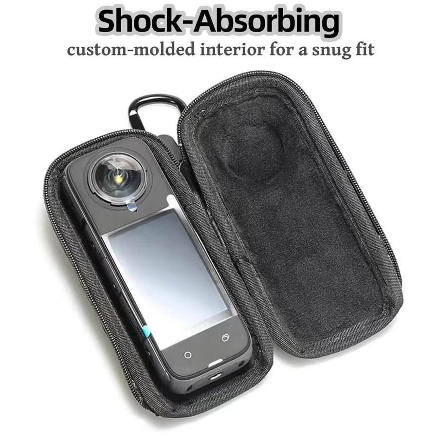 Insta360 Hard Shell Tragetasche mit Karabiner für X3, X4 und X5 Action Kameras in Schwarz - Bild 3