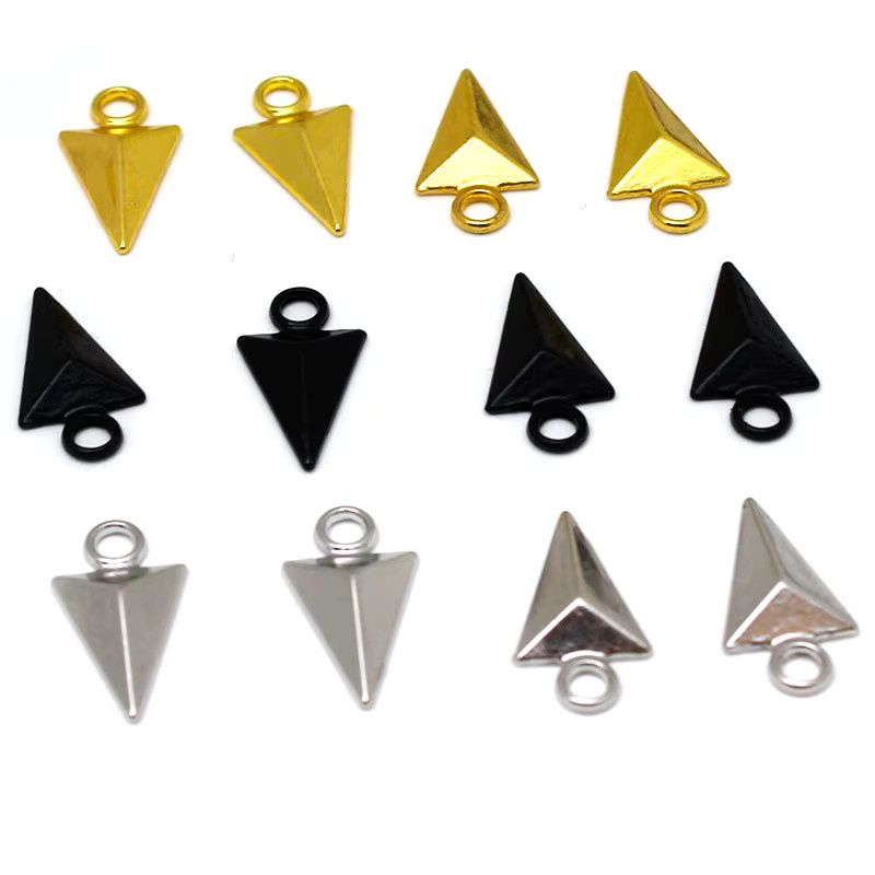 SUMOORL Anhänger Dreieck Spike, Edelstahl, Gold, Damen - Bild 2