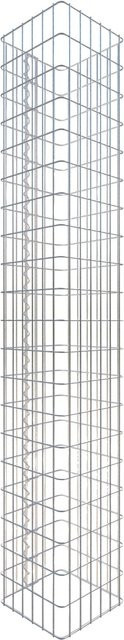 Gabiona Gabionen-Säule eckig, silberfarben, H x B x T: 200 x 32 x 32 cm - Bild 1