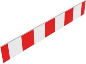 Schake Absperrschranke Typ RA1/A mit Folie in Rot/Weiß, Höhe: 25,0 cm - Bild 1