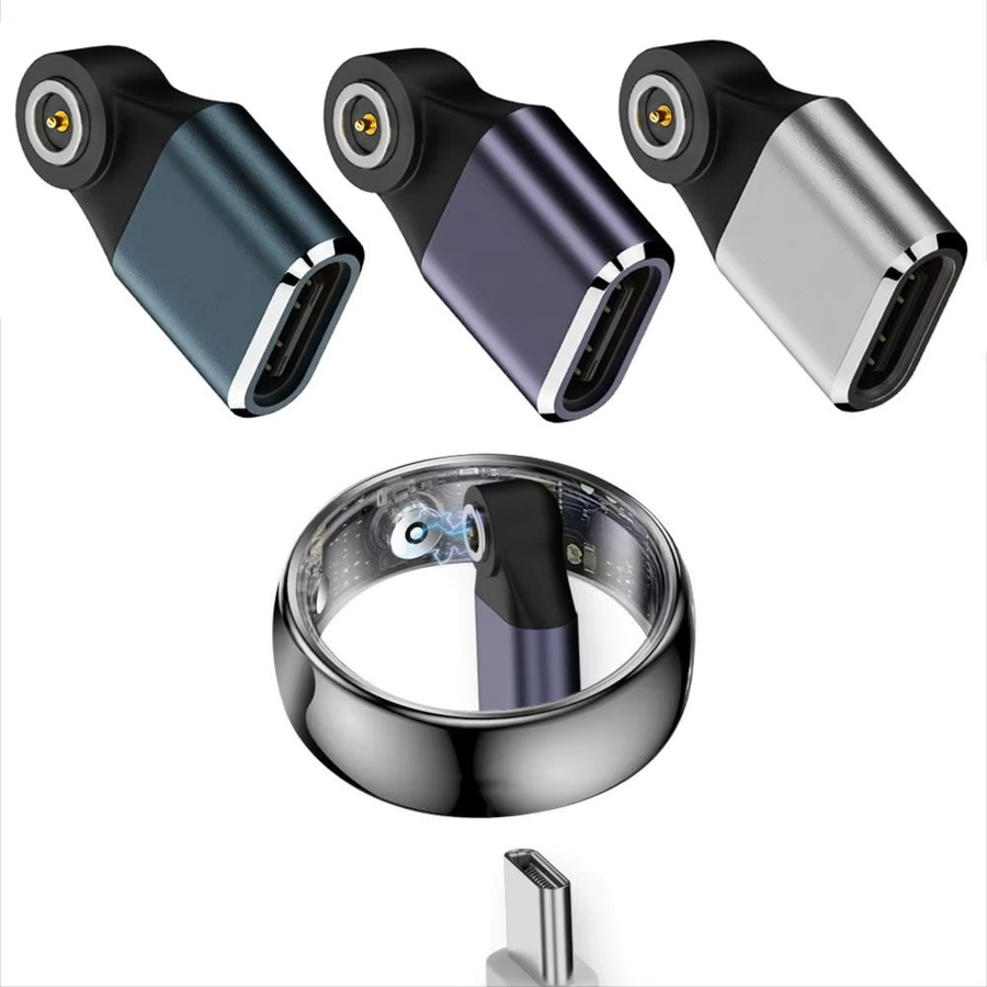 Universeller Smart Ring Ladekonverter mit Kontrollleuchte und Kurzschlussschutz in Grau - Bild 2