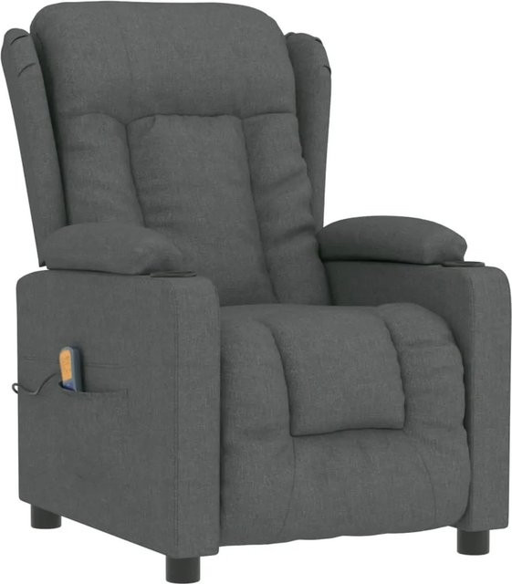 vidaXL Massagesessel Modell 20 in Dunkelgrau aus Stoff mit Armlehnen - Bild 1