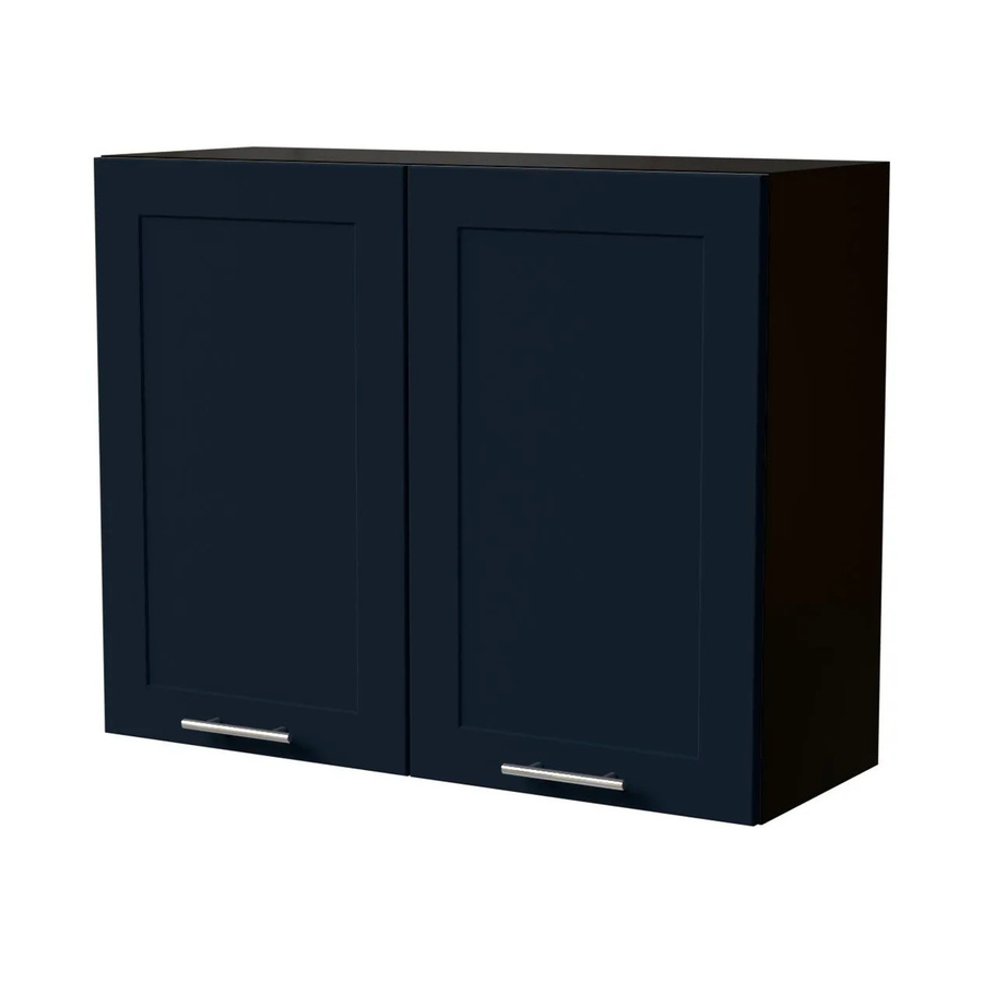 Feldmann-Wohnen Hängeschrank Oslo Küchenschrank Schwarz Indigo Matt B: 90 cm, T: 32,5 cm, H: 72 cm - Bild 2
