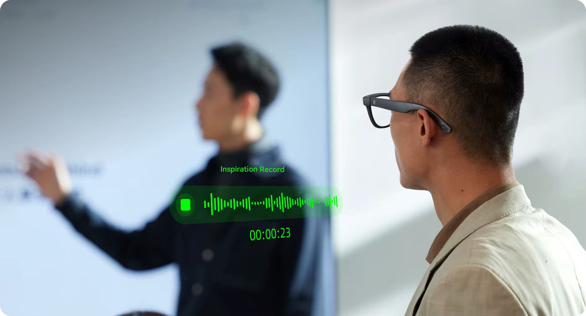 Rokid Visual Brille in Schwarz mit KI-AR-Übersetzung, AI QuickNote, AI-Navigation und AI-Erkennung - Bild 3