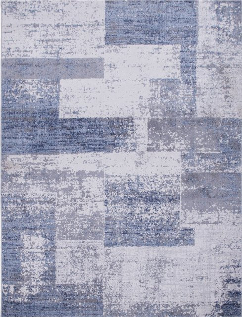 Teppich Bavaria Blau mit geometrischem Muster, B/T: 80 x 300 cm - Bild 1