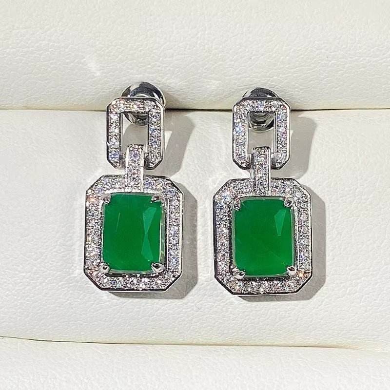 Cellacity Ohrstecker, 925 Silber, Smaragd, Damen - Bild 6