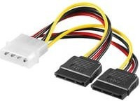 Goobay Stromadapter 5,25 Zoll auf 2x 15-Pin SATA in Multicolour - Bild 1