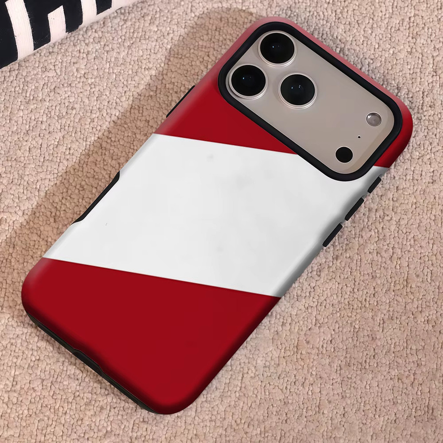 Potdemiel Horizon Handyhülle für iPhone 17 16 15 14 13 Pro Max Plus, rot-weiße magnetische doppelschichtige robuste Hülle - Bild 5