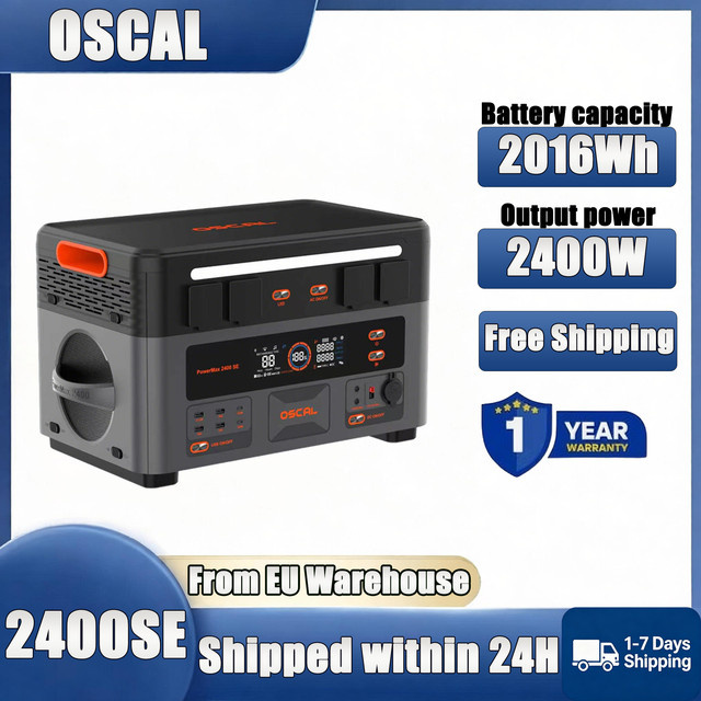 PowerMax 2400SE Tragbare Powerstation mit 2016Wh und 2400W als Outdoor-Generator mit langlebigen LiFePO4-Zellen - Bild 1