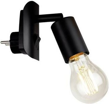 Briloner BATITA Steckdosenlampe E27 Schwarz aus Metall und Glas im Retro-Design - Bild 1