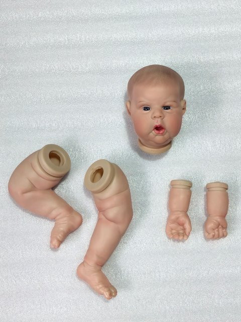 Gounchi Reborn-Puppen-Set, 22 Zoll, weiß, Plüsch / Textil - Bild 1
