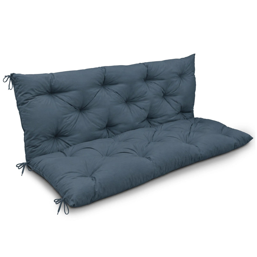Beautissu Bankauflage Flair in Taubenblau, rechteckig mit UV-beständigem Polyester und Schaumstofffüllung, B/T/H: 150 x 50 x 50 cm - Bild 2