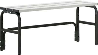 Sypro Umkleidebank aus Edelstahlrohr und Alu in Anthrazit, Breite: 101,5 cm - Bild 1