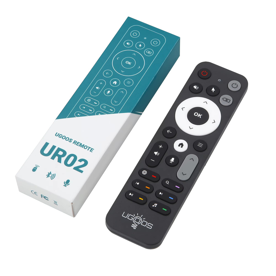 UGOOS UR02 Bluetooth Fernbedienung in Schwarz für Ugoos TOX1 TOX3 TOX4 AM8 PRO AM6B PLUS X4 X4Q Cube Pro TV Boxen - Bild 2