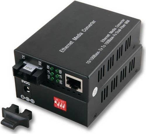 EFB-Elektronik EL023V2 Medienkonverter Schwarz mit 100Mb LAN und 100Base-FX Ethernet/LAN Adapter - Bild 1