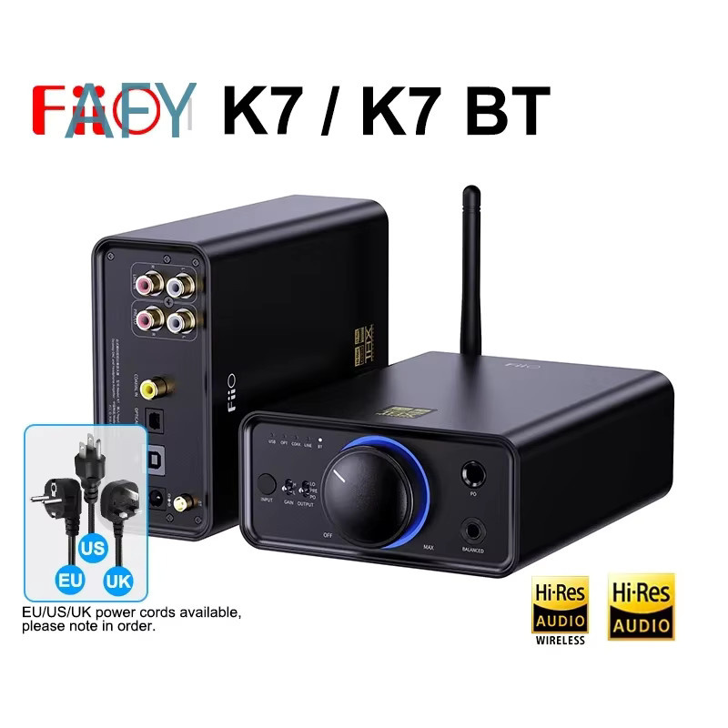 FiiO K7 K7BT Hi-Res Audio DAC Kopfhörerverstärker mit Bluetooth 5.0 und Dual AK4493S Chip in Schwarz - Bild 2