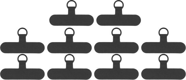 TOMTOP 10 Stück Universelle Handy-Sicherungslaschen als Lanyard-Patch für Smartphones, Schwarz - Bild 1