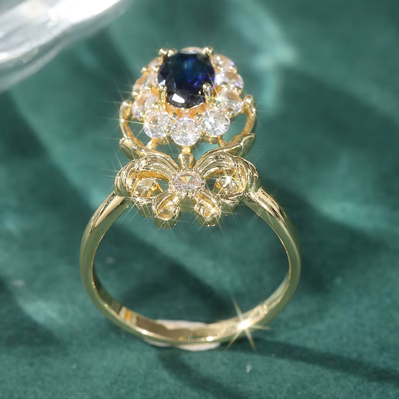 YoYo Ring, vergoldet, synthetischer Zirkonia, Damen - Bild 3