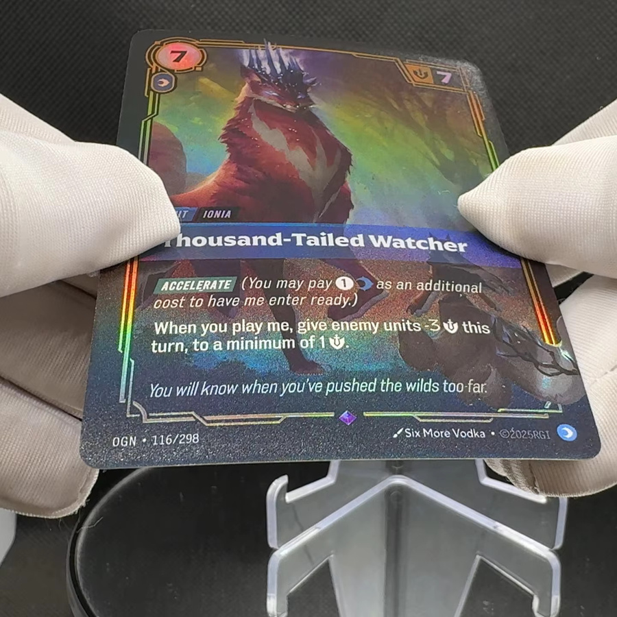 League of Legends Riftbound Unit Card Thousand-Tailed Watcher, Anime-Sammelkarten - Bild 3